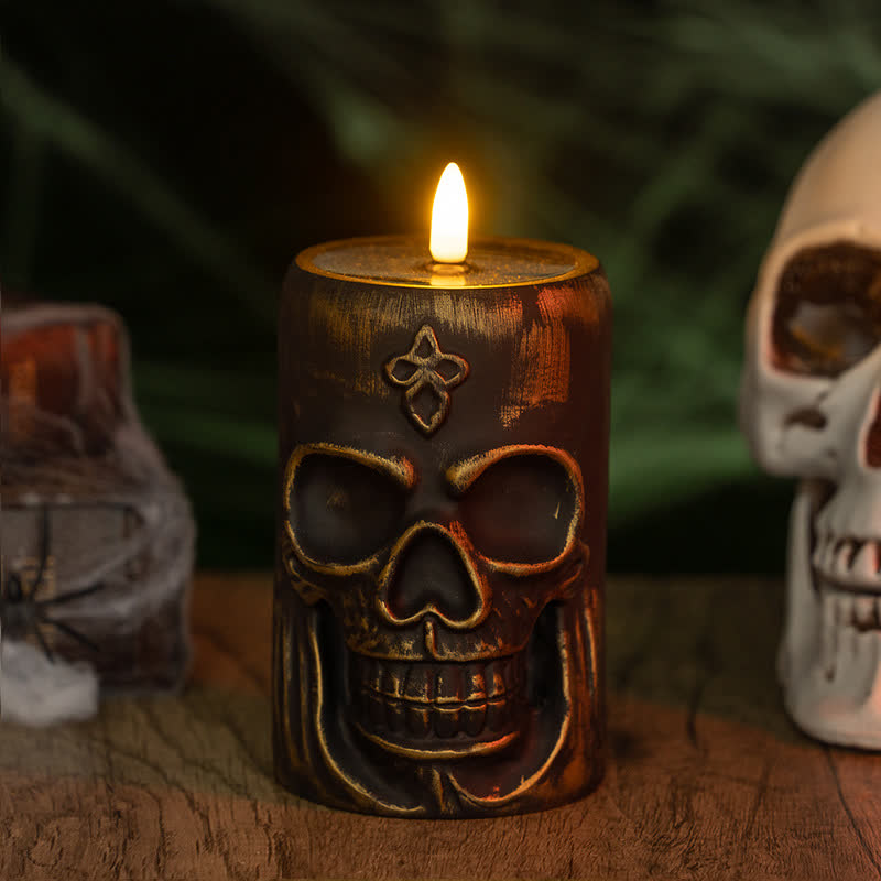 Halloween Skull Night Light Decoration - B - 1PC - 3.19"W x 3.19"L x 5.14"H - image 5