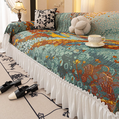 Artistic Forest Ruffled Sofa Throw Blanket - image 2