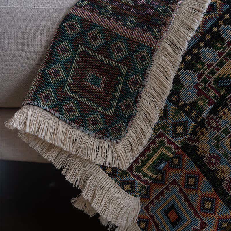 Geometric Plaid Sofa Throw Blanket - image 5