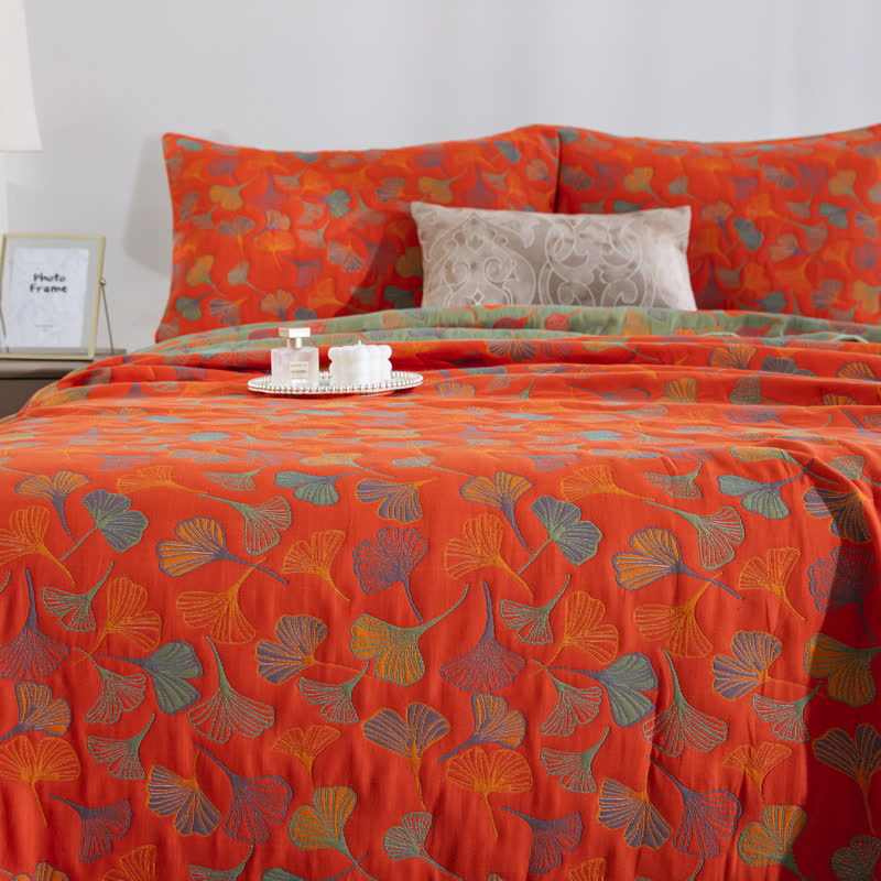 Ginkgo Biloba Organic Cotton Quilt - image 23