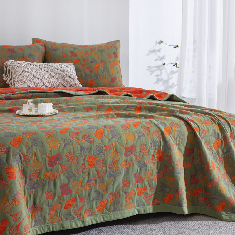 Ginkgo Biloba Organic Cotton Quilt - image 34