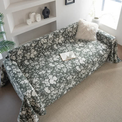 Poppy Floral Leaf Sofa Throw Blanket - image 2