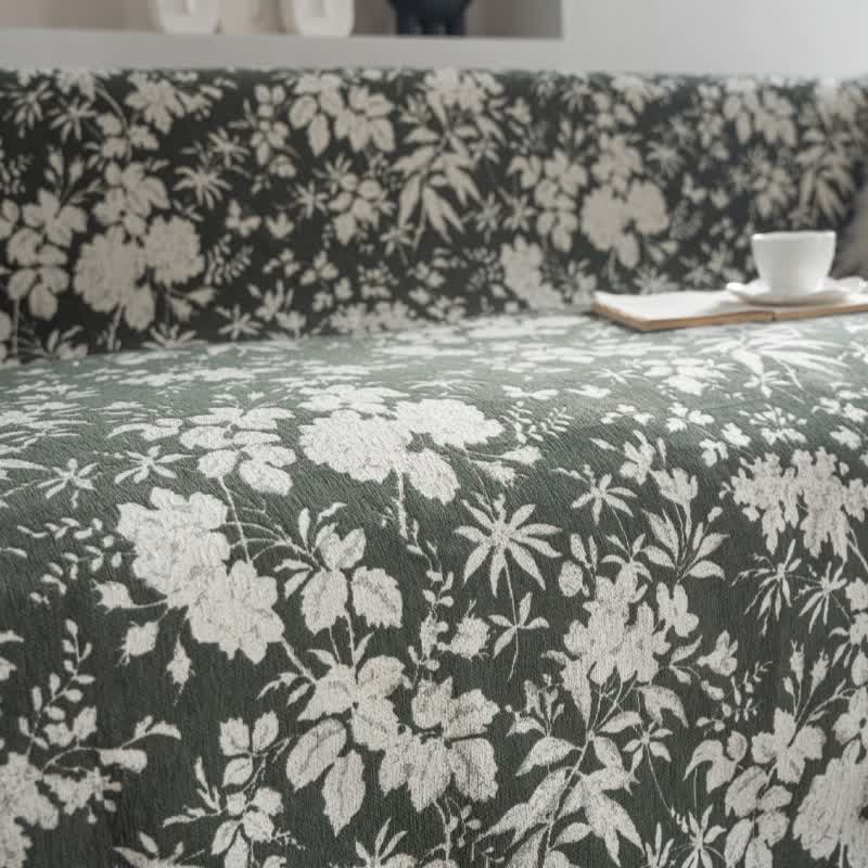 Poppy Floral Leaf Sofa Throw Blanket - image 5