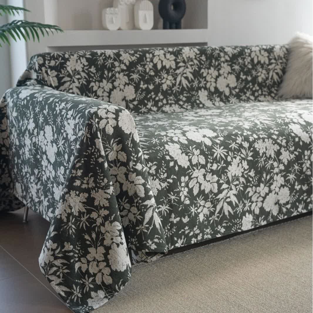 Poppy Floral Leaf Sofa Throw Blanket - image 3