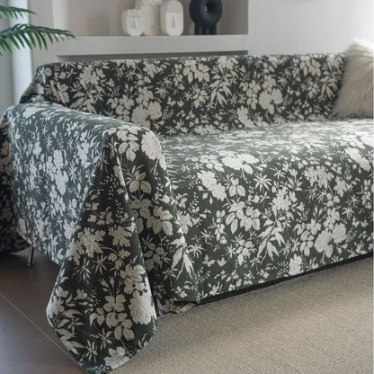 Poppy Floral Leaf Sofa Throw Blanket - image 3