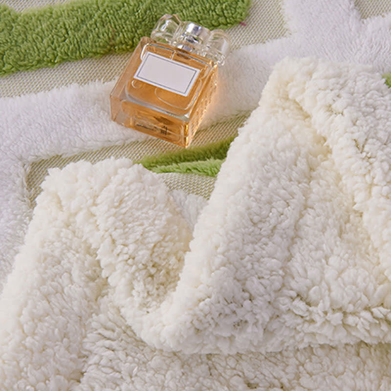 Geometric Pattern Jacquard Sherpa Blanket - image 8