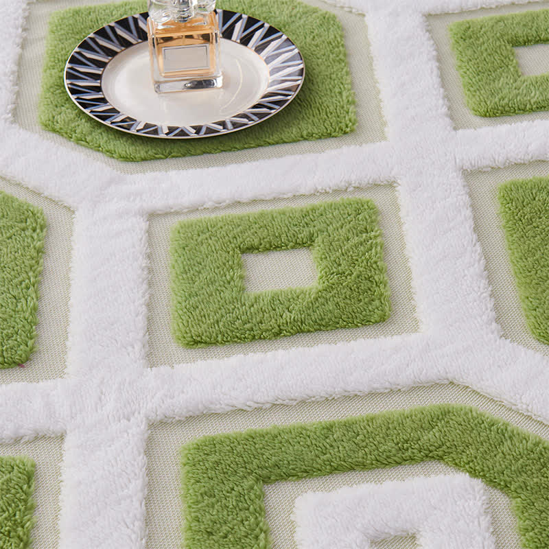 Geometric Pattern Jacquard Sherpa Blanket - image 6