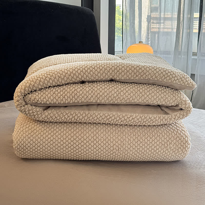 Solid Color Textured Warm Blanket - image 11