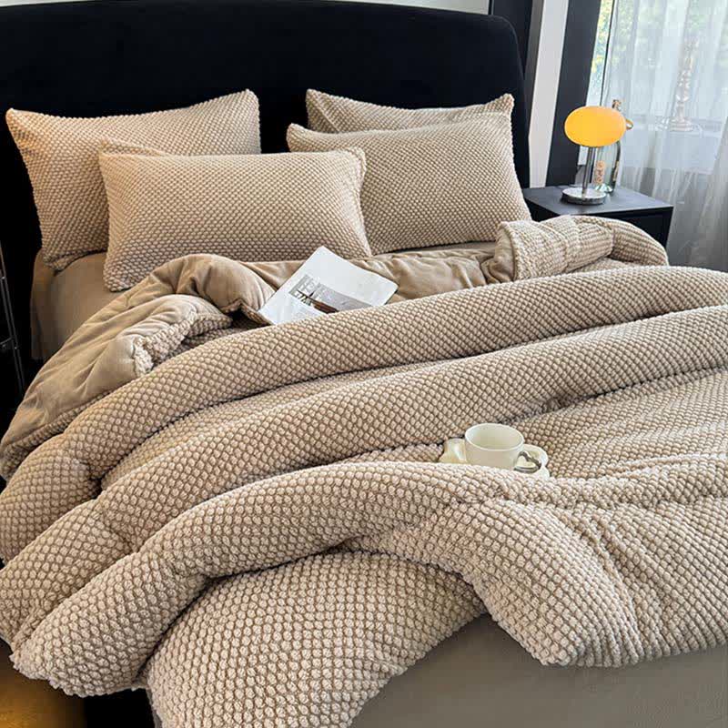 Solid Color Textured Warm Blanket - image 8