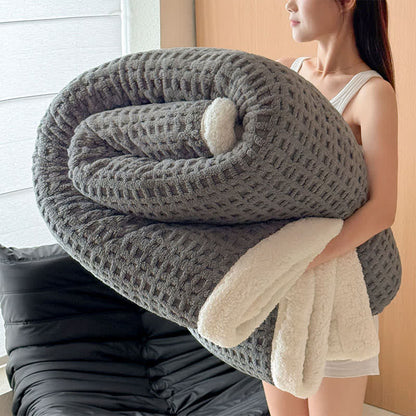 Textured Waffle Sherpa Throw Blanket - image 14