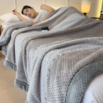 Solid Color Bound Edge Throw Blanket - Light Gray - Queen - image 14