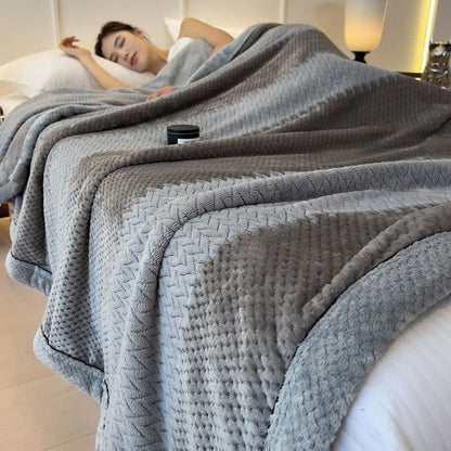 Solid Color Bound Edge Throw Blanket - Dark Grey - Queen - image 15