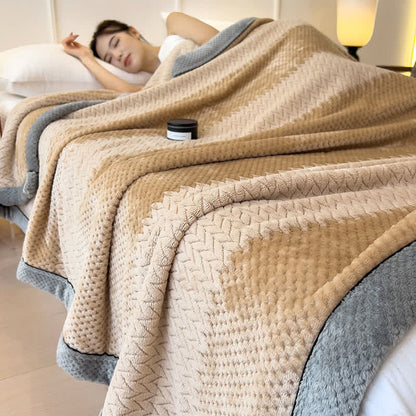 Solid Color Bound Edge Throw Blanket - Coffee - Queen - image 11