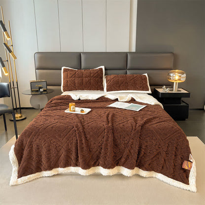 Luxury Floral Duvet Cover Blanket - Caramel - Queen - image 0