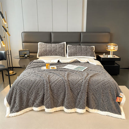 Luxury Floral Duvet Cover Blanket - Dark Grey - Queen - image 16