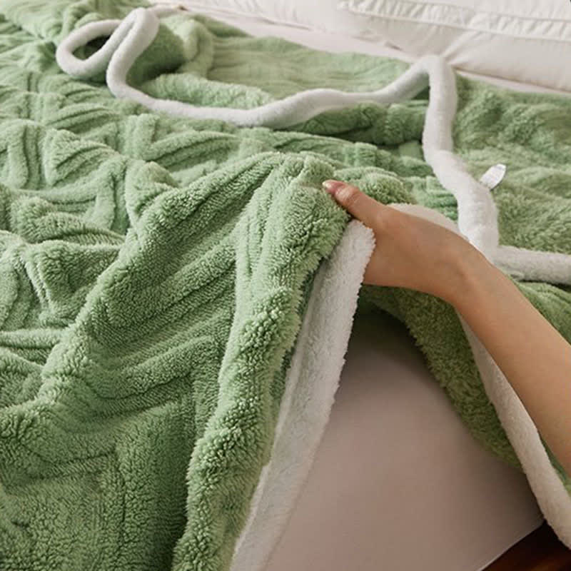 Modern Chevron Jacquard Warm Blanket - image 9