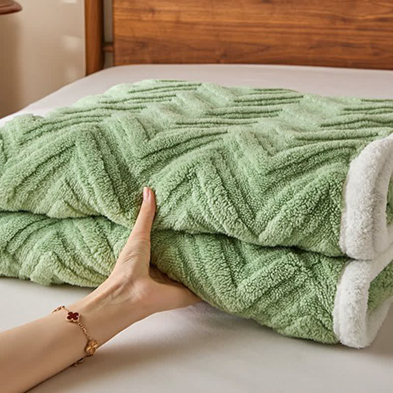 Modern Chevron Jacquard Warm Blanket - image 8