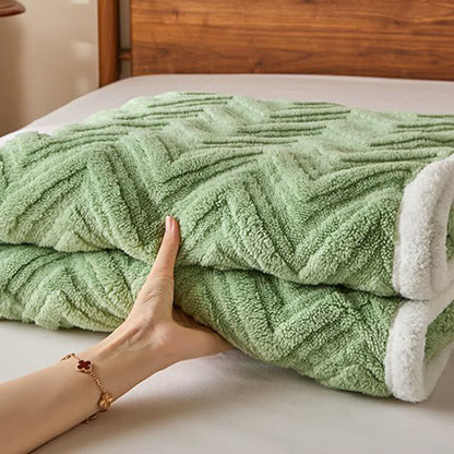 Modern Chevron Jacquard Warm Blanket - image 8