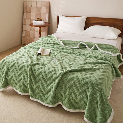 Modern Chevron Jacquard Warm Blanket - image 2