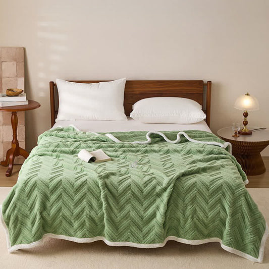 Modern Chevron Jacquard Warm Blanket - image 0