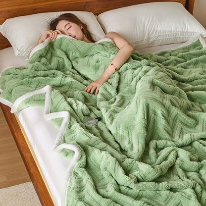 Modern Chevron Jacquard Warm Blanket - image 3