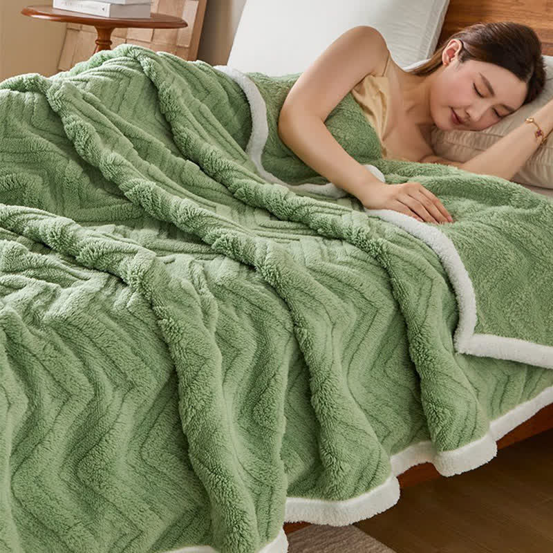 Modern Chevron Jacquard Warm Blanket - image 4