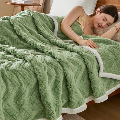 Modern Chevron Jacquard Warm Blanket - image 4