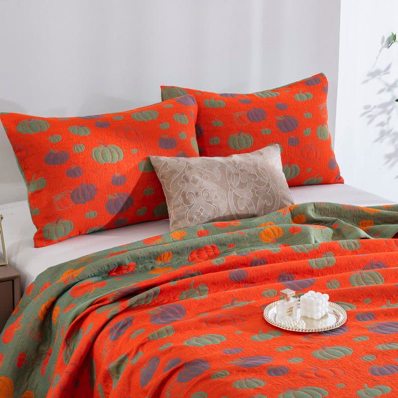 Pumpkin Organic Cotton Sheet Bedspread - image 10