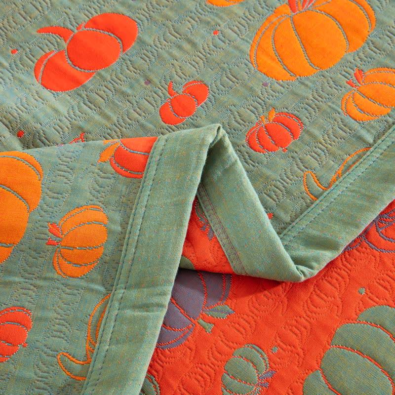 Pumpkin Organic Cotton Sheet Bedspread - image 8