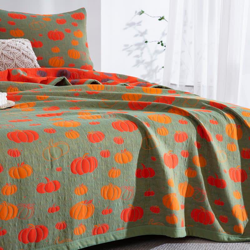 Pumpkin Organic Cotton Sheet Bedspread - image 3