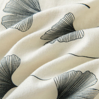 Brushed Cotton Ginkgo Leaf Button Nightgown - image 10