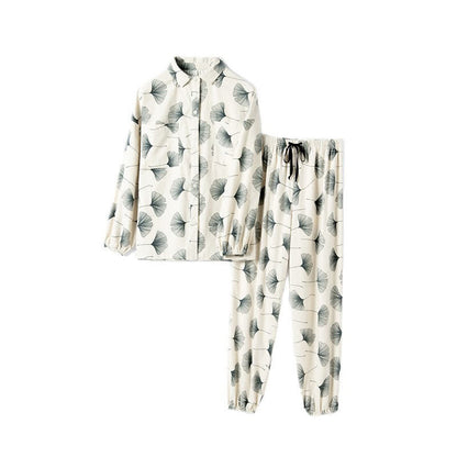 Brushed Cotton Ginkgo Leaf Pajama Jammies - image 6