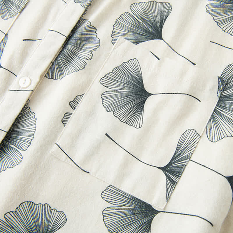 Brushed Cotton Ginkgo Leaf Pajama Jammies - image 5