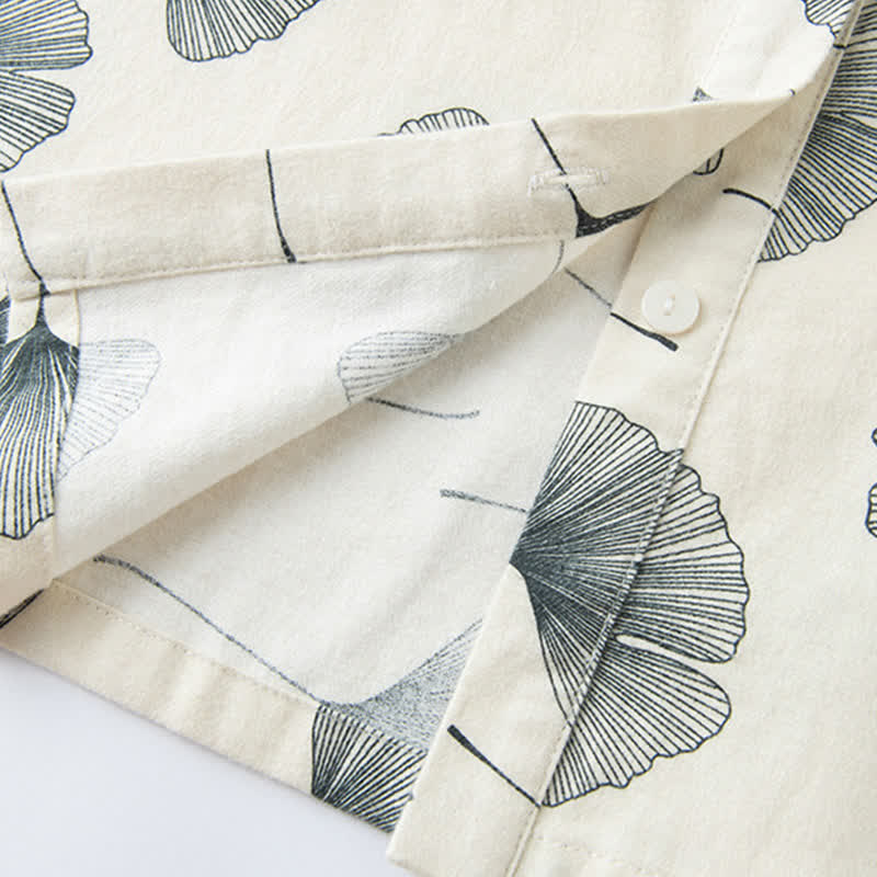 Brushed Cotton Ginkgo Leaf Pajama Jammies - image 12