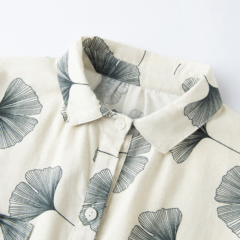 Brushed Cotton Ginkgo Leaf Pajama Jammies - image 8