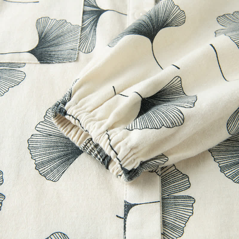 Brushed Cotton Ginkgo Leaf Pajama Jammies - image 11