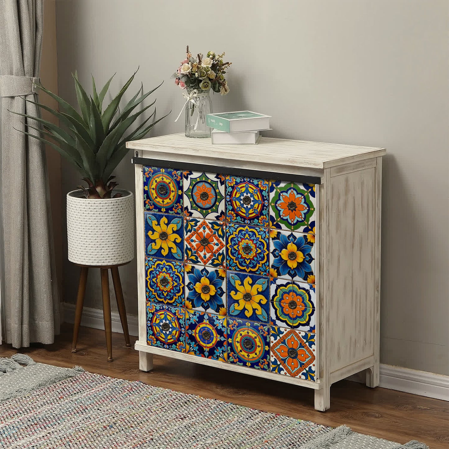 PET Foam Colorful Talavera Tile Wall Decals - image 4