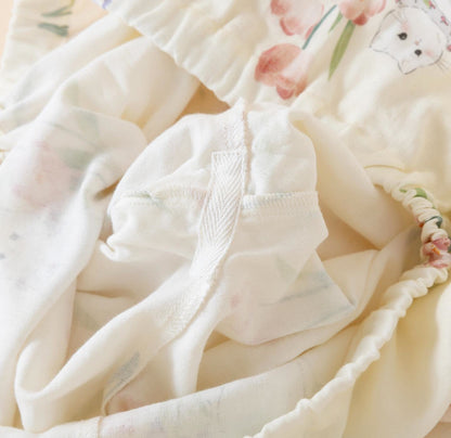 Cotton Gauze Floral Cat Kimono Pajamas - image 11