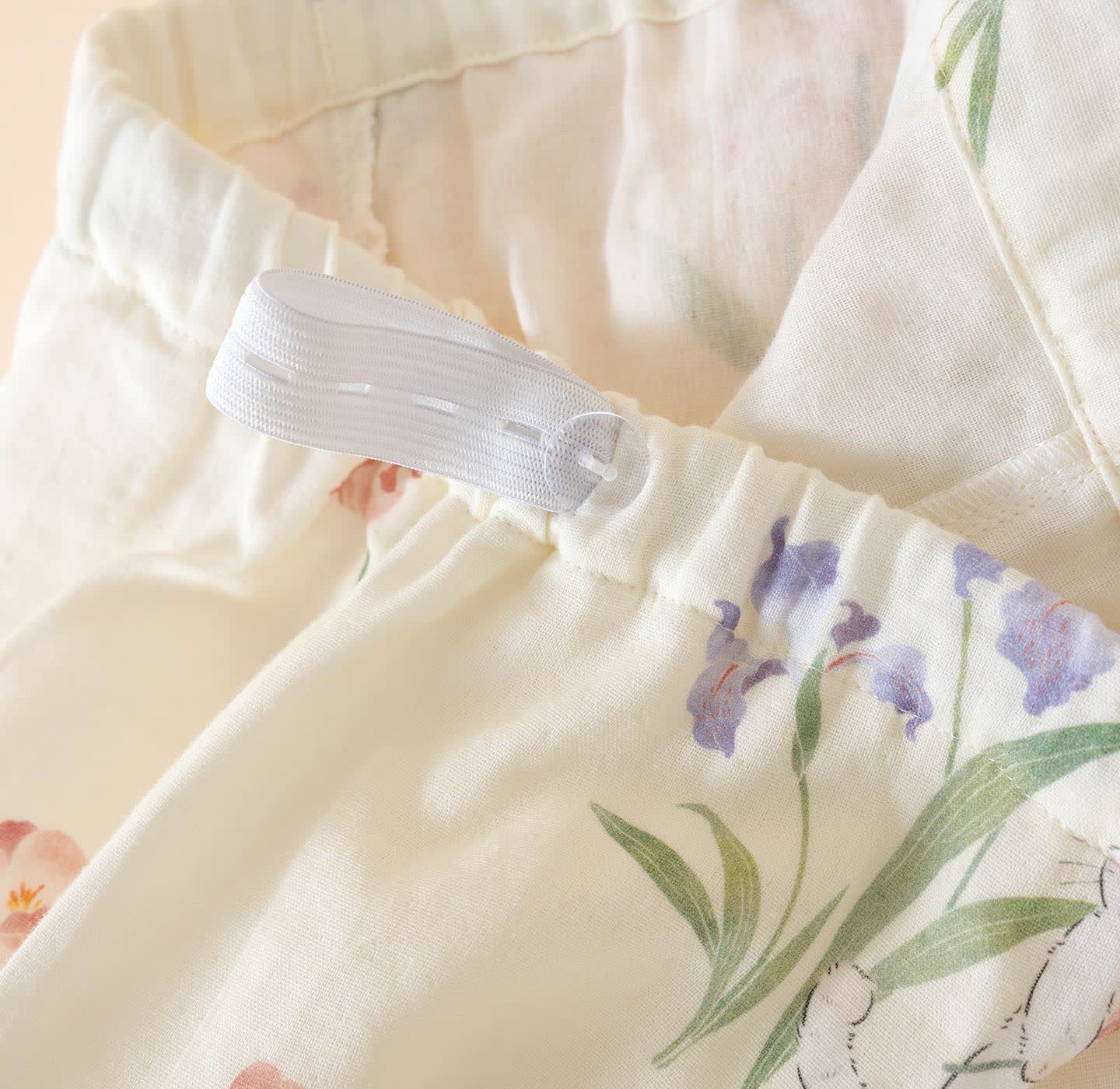 Cotton Gauze Floral Cat Kimono Pajamas - image 13