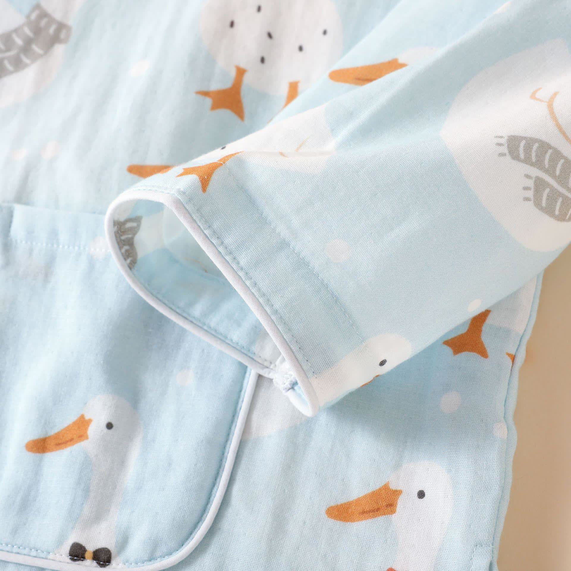 Cotton Gauze Cartoon Goose Kimono Pajamas - image 7