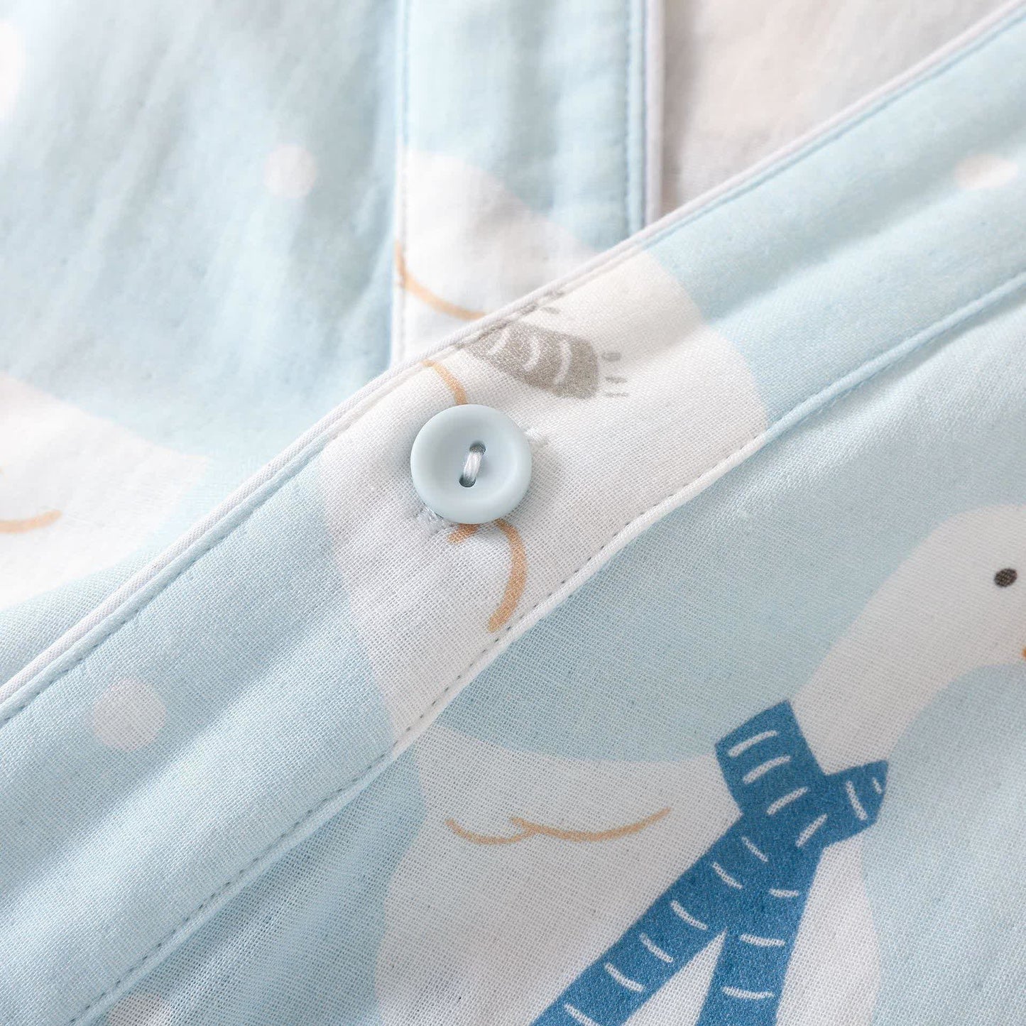 Cotton Gauze Cartoon Goose Kimono Pajamas - image 5