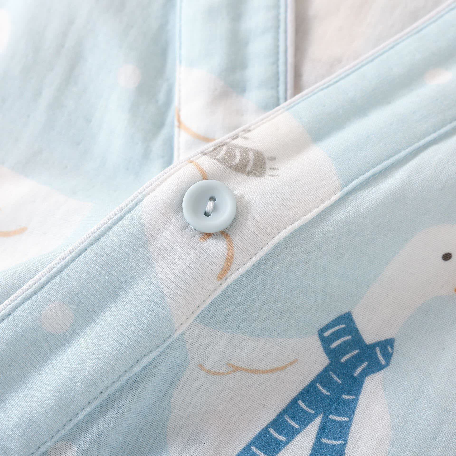 Cotton Gauze Cartoon Goose Kimono Pajamas - image 5