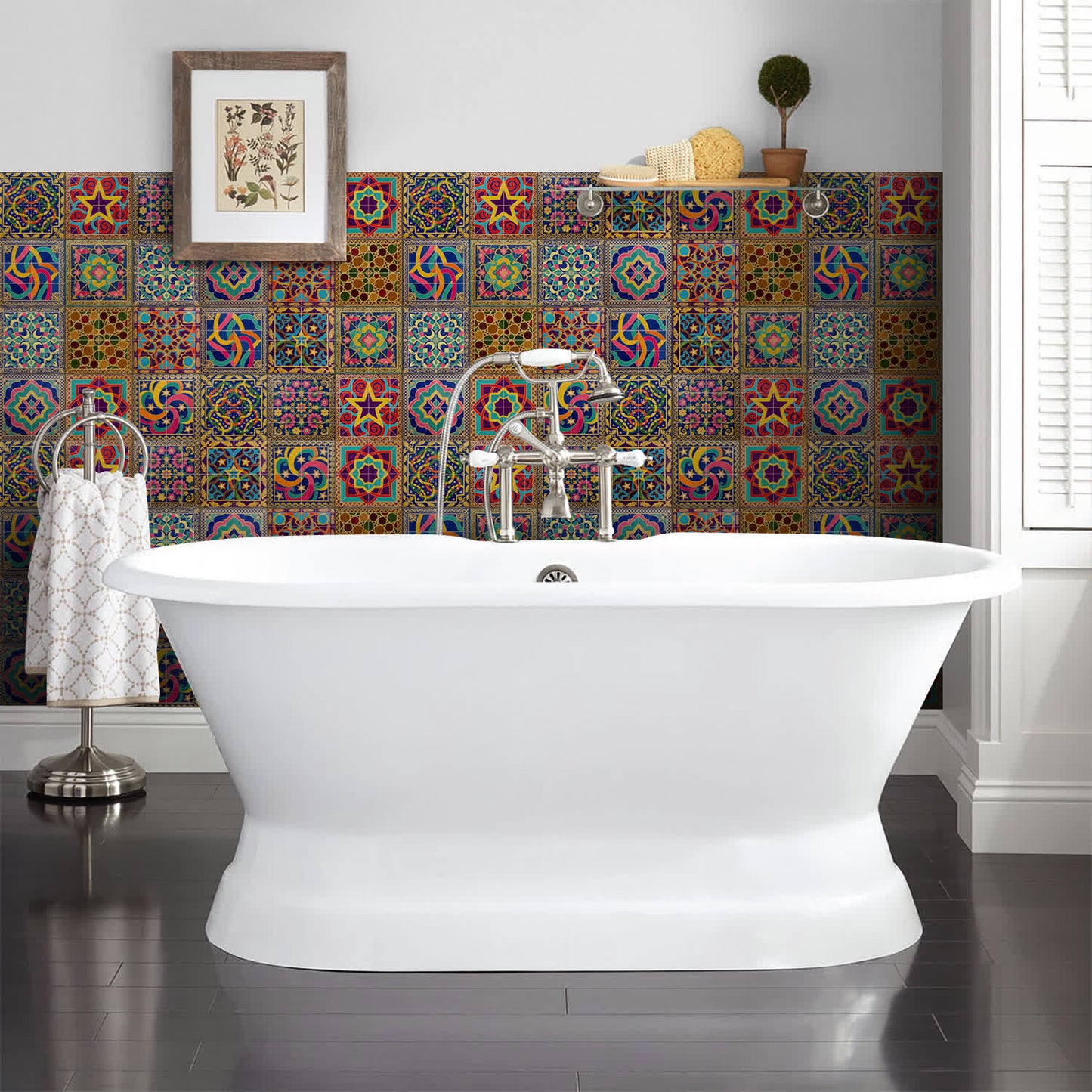 Peel & Stick Boho Waterproof Tile Wall Decals - image 3