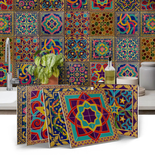Peel & Stick Boho Waterproof Tile Wall Decals - image 0