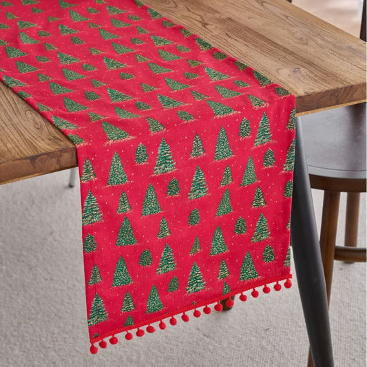 Christmas Fir Tree Holiday Table Runner - 13" x 108" - image 0