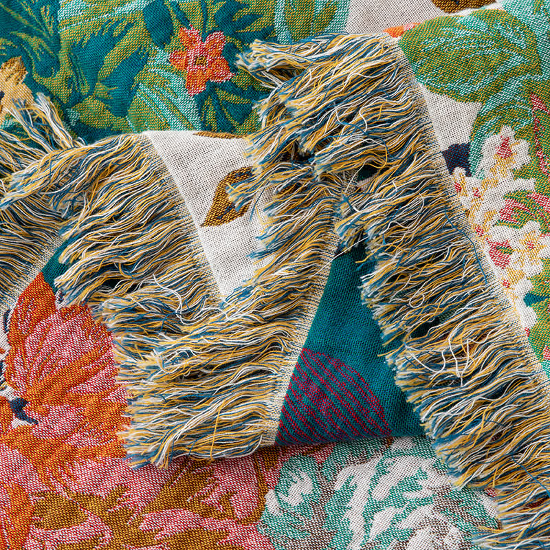 Wonderland Flower Natural Cotton Tassel Quilt - image 6