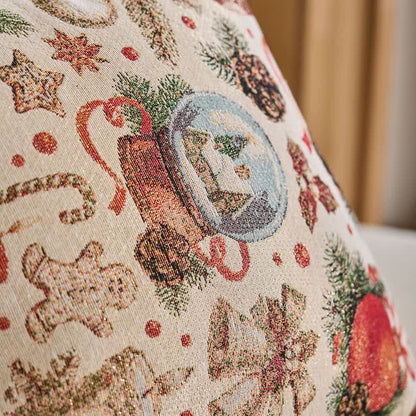 Christmas Crystal Ball Jacquard Throw Pillow - image 3