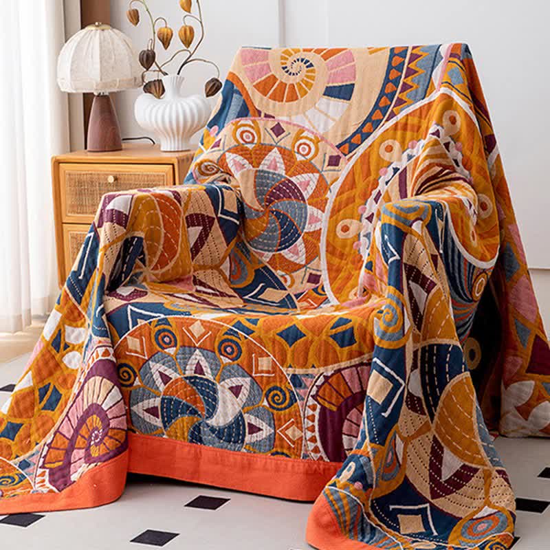 Bohemian Style Cotton Gauze Muslin Quilt - image 1