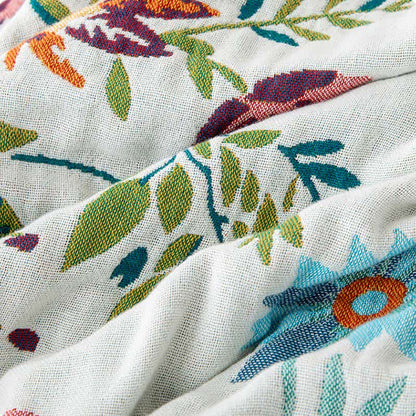 Flower vine Natural Cotton Tassel Quilt - image 5