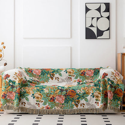 Wonderland Flower Natural Cotton Tassel Quilt - image 3